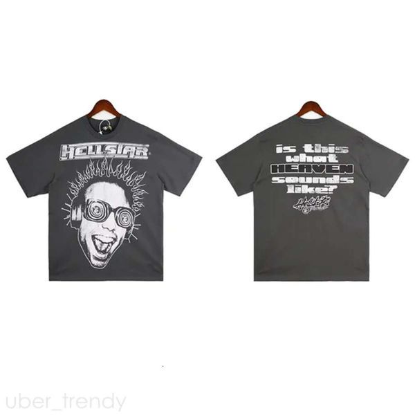 Hellstar T Shirt Diseñador Diseñador de ropa gráfica ropa Hell Star Street Graffiti Letras Foil estampado Vintage Lo suelto Actualización Hellstar Camiseta 264
