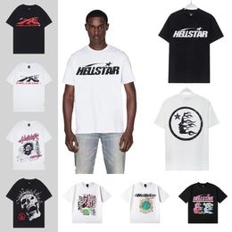HELLSTAR T-shirt Designer Man T-shirts à manches courtes Tee Clothing Summer Vêtements Hipster Street Graffiti Lettrage Impression Vintage Loose Graphique S-XL