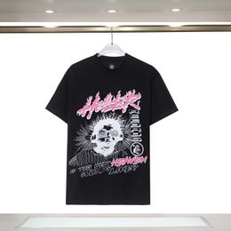 HELLSTAR T-shirt Designer T-shirts T-shirt graphique Vêtements Vêtements Hipster Washed Fabric Street Graffiti Lettrage Imprimé vintage Black Loose T-shirt surdimensionné