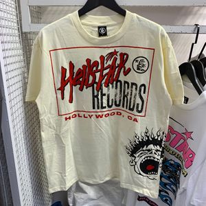 HELLSTAR T-shirt Designer T-shirts Tee Graphic Vêtements All-Match Hipster Washed Fabric Street Graffiti Lettrage Impression vintage Coloeful Loose ajusté T-shirts 38