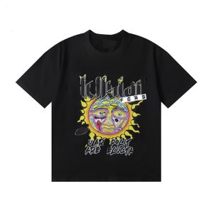 Hellstar T-shirt T-shirts de créateurs T-shirts graphiques Vêtements tout-match Hipster Tissu lavé Street graffiti Lettrage feuille d'impression Vintage coloeful Coupe ample