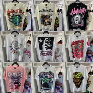 HELLSTAR T-shirt Designer T-shirts Tee Graphic Vêtements All-Match Hipster Washed Fabric Street Graffiti Lettrage Impression vintage Coloeful Loose Adapt T-shirts