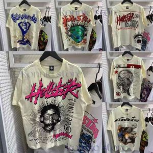 Hellstar T -shirtontwerper T Shirts Street Graffiti Heiliging Fashion Man Tee Woman Kleding Kleding Cartoon Grafische Punk Rock Graffiti Lettering Print Vintage