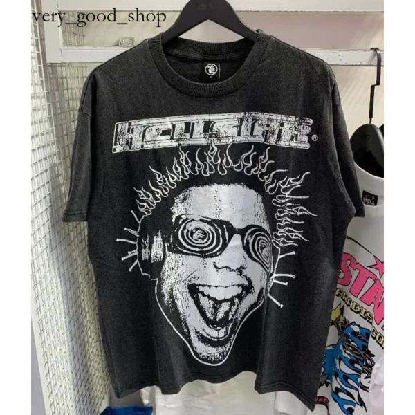 Hellstar T Shirt High Street Hip Hop Alphabet estampado para camisa de verano Men Designer T Mujeres Mensas de gran tamaño Mujer mujer TEE CROPA Graffiti Letras Vintage 694