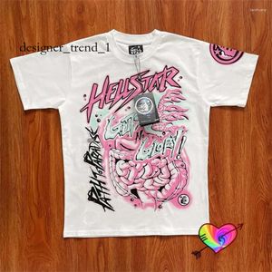 Hellstar t-shirt T-shirt décontracté ample de haute qualité pour hommes et femmes hellstar blanc gloire col rond mode hip hop surdimensionné en coton à manches courtes chemise hellstar 8412