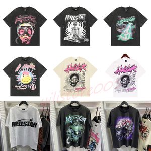 Maglietta Hellstar Rappe Maglietta da donna per uomo Rapper Lavato Grigio Nero Pesante Craft Maglietta unisex a maniche corte High Street Fashion Maglietta da donna retrò Hell Designers Tees m8