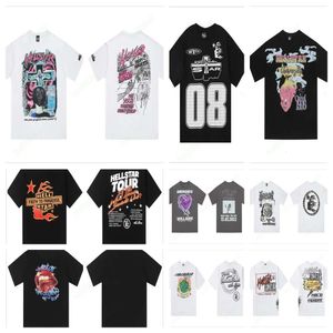 Hellstar T-shirt Rappe Hommes Femmes Tshirt Rappeur Lavé Gris Noir Heavy Craft Unisexe À Manches Courtes Haut High Street Mode Rétro Hell Femmes T-shirt Designers Tees ah