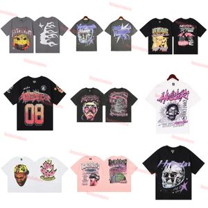 Hellstar T-shirt Rappe Hommes Femmes Tshirt Rappeur Lavé Gris Noir Heavy Craft Unisexe À Manches Courtes Haut High Street Mode Rétro Hell T-shirt Femme Designers Tees H3