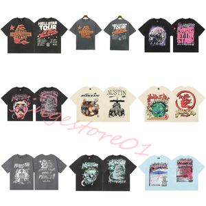 Hellstar T-shirt Rappe Hommes Femmes Tshirt Rappeur Lavé Gris Heavy Craft Unisexe À Manches Courtes Top High Street Mode Rétro Hell T-shirt Femme Designers Tees Taille S-xl g2