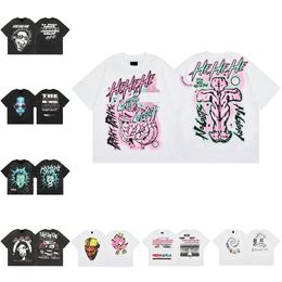 2024 T-shirts Heren en damesontwerper T-shirt T-shirt T-shirt Mode cartoonpatroon Design Hip Hop T-shirts Maat S-XL