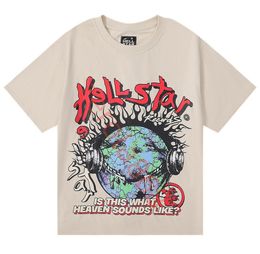 Hellstar Womens Mens High Quality Shirt Designer Shirts Men Summer Clothes Couples Coton Tee Tee Women Sleeve Tees Hell Star
