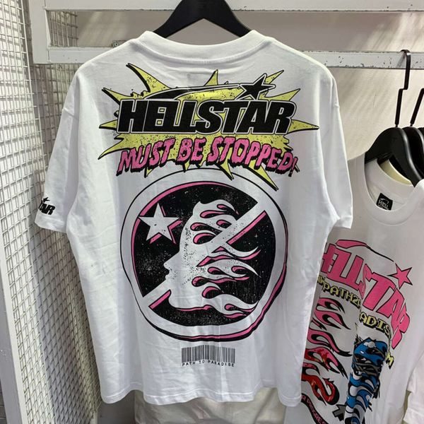 Hellstar2024, nueva camisa para hombre, camiseta Hell Star Explosion News Street Trend, camiseta de manga corta de alta calidad para hombres y mujeres