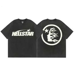 Hellstarr Designer Shirt Mens Shirts the Hellstart T-shirt Men Tees Tracks Counded Court à manches courte décontractée Clothing Privated Matching Hellstarshirt 64