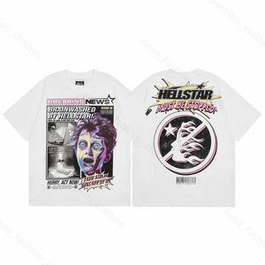 HELLSTARS T-shirt Designer T-shirts Hip Hop Fashion Graphic Graphic Street Graffiti Lettrage Imprimer Vintage Black Loose Adapting Taille S-XL D4