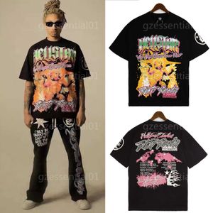 Hellstars Camisetas Diseñador Hombres Camiseta Hip-hop High Street Parejas Camisetas de algodón puro Confort suelto Jersey de manga corta Top Camiseta de verano Hombres Mujeres Camiseta