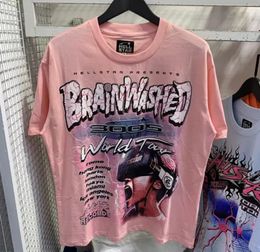 Hellstart Shirt Rappe Mens and Womens T-shirt Rapper chanteuse lavage Heavy Craft Couple de même manche courte Top Street Retro Hell Designer S-XL 630