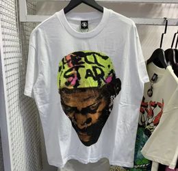 Hellstart Shirt Rappe Mens and Womens T-shirt Rapper chanteuse lavage Heavy Craft Couple de même manche courte Top Street Retro Hell Designer S-XL 120