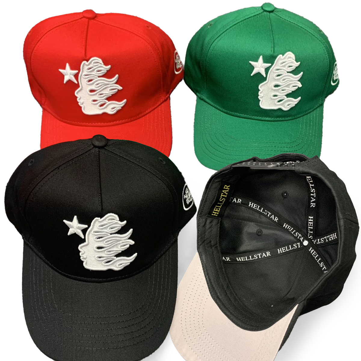 Hellstart Trucker Hat Street Moda Şapkası Düz ​​Kötü Hat Beyzbol Kapı İlkbahar, Yaz ve Sonbahar Şık ve Çok Yönlü UNISEX ayarlanabilir Güneş Şapkası