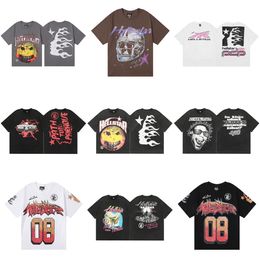 Helltar T-shirt Rappe Hommes Femmes Thirt Rappeur Wah Gris Noir Heavy Craft Uniex Manches Courtes Haut High Street Mode Rétro Enfer Femmes T-shirt Deigner