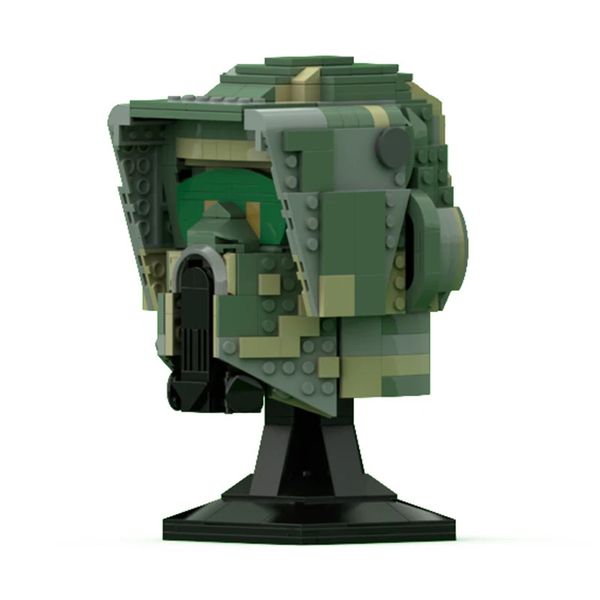 Collection de casque Bust Busthing Blocs MOC 77568 Space Movie Soldier personnage Camouflage Modèle Modèle Idées Bricks Ideas Toy Gift 240428