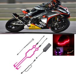 Helm-verlichting Duurzaam Knipperende Stripe Motobike Helm Stickers Nacht Motocross Riding Helmets Kit Waterdichte Bar Motorfiets LED-lichtstrip