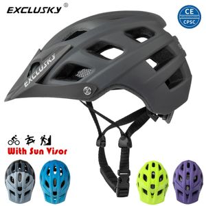 Helmen Exclusky Mountainbikehelm voor volwassenen Offroad-veiligheid MTB-helmen Fietsuitrusting Downhill-helmen Maat 5561 cm
