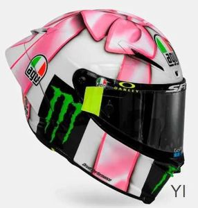 Шлемы Анфас с открытым лицом Мотоциклетный шлем Италия Agv Pista Gp Rr Rossi Углеродное волокно Ипподром Мотоцикл Ипподром Езда на мотоцикле