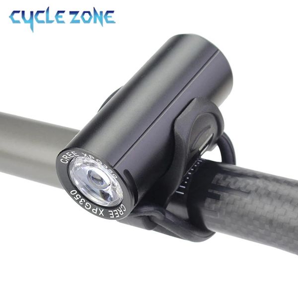 Cascos Mini XPG Luz LED para bicicleta 350 lúmenes USB recargable MTB luz delantera bicicleta montaña faro 3W ciclismo linterna casco lámpara