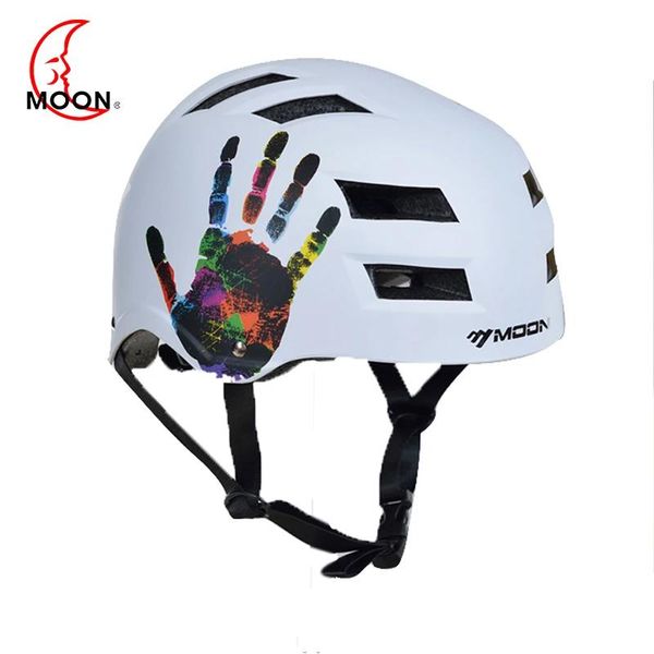 Cascos Casco de bicicleta de patinaje lunar para niños adultos, nuevo equipo de Casco de seguridad para patinaje sobre ruedas, cascos de Ciclismo