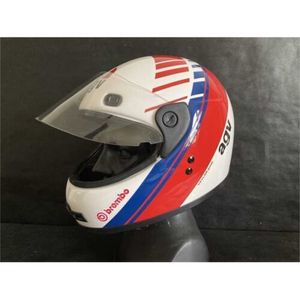 Casques Moto Casque Intégral AGV AG 100 Casque Moto Intégral Blanc Perle Kevlar 1989 (M) WN-06ZE