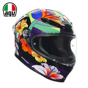 Casques Moto AGV Moto Design Confort Agv K6 Cyclisme Banlieue Hommes et Femmes Moto Course Plein Été Casque de Sécurité K6s SWTZ