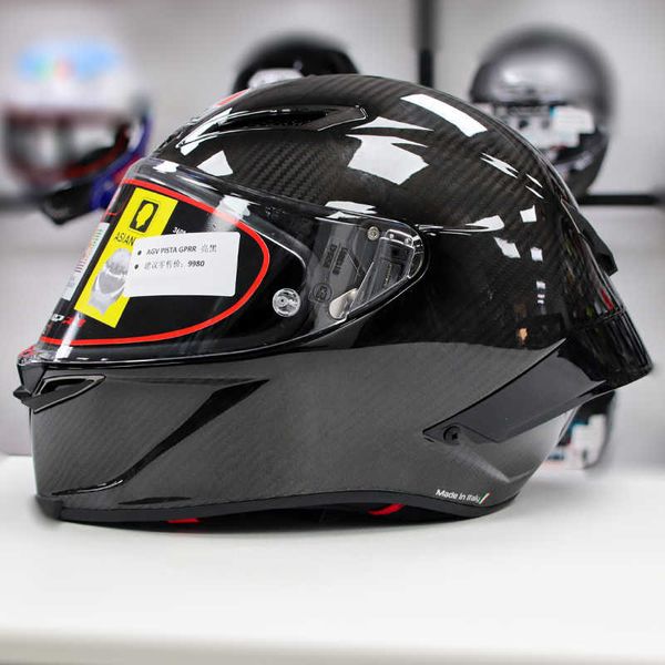 Cascos Moto AGV Diseño De Motocicleta Motocicleta Seguridad Comodidad Agv Pista Gprr Fibra De Carbono Negro Rojo Trail Racing Casco Completo 75 Aniversario Camaleón VS5E