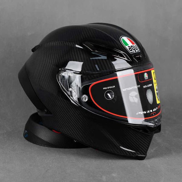 Casques Moto AGV Conception de moto Sécurité moto Confort Agv Pista Gp Rr Ice Blue Chameleon Red Trail Bright Matte Black Fibre de carbone Casque intégral D3YH