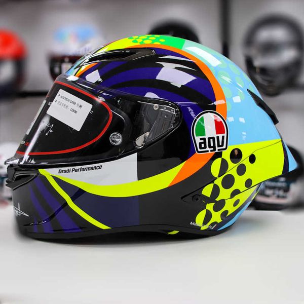 Cascos Moto AGV Diseño de Motocicletas Seguridad Comodidad Agv Pista Gprr Fibra de Carbono Negro Rojo Trail Racing Casco Completo 75 Aniversario Camaleón GKOH