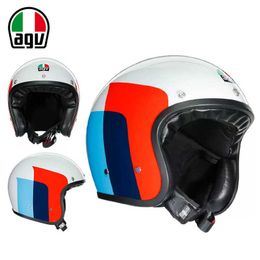 Casques Moto AGV Moto Design Sécurité Confort Agv X70 Moto Locomotive Équitation 4/3 Demi-Couvert Crown Prince Casque Personnalité 7UI6