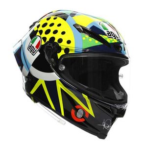 Casques Moto AGV Moto Design Sécurité Confort Italie Agv Pista Gp Rr Rossi Hippodrome en fibre de carbone Moto Casque intégral S2QU