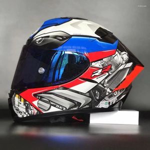 Cascos Cascos De Moto X14 Azul RR Casco XFourteen Hombres Y Mujeres De Cara Completa Racing Casco De Motocicleta Capacete Casque