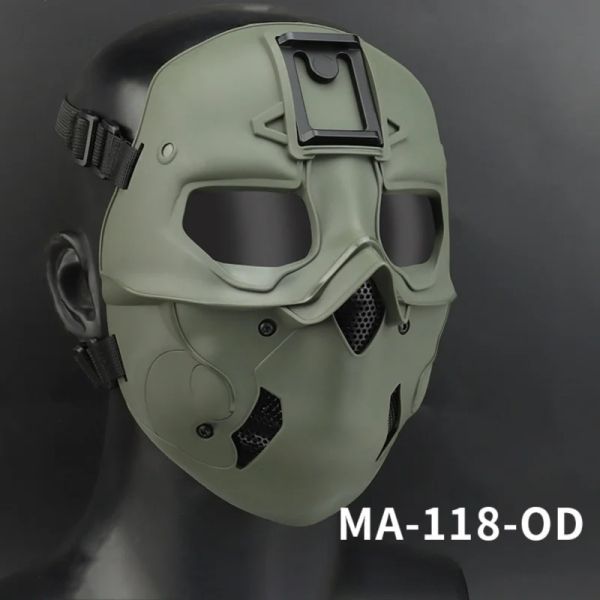 Casques masques tactiques masques de chasse extérieurs masque militaire de prise de vue airsoft en acier respirant en acier cs wargame protecteur de masque