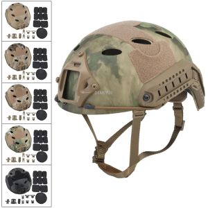 Casques tactical fast pj casque tir de la chasse au casque de chasse de chasse à peinture de paintball militaire léger Airsoft Combat Casque à demi couvert