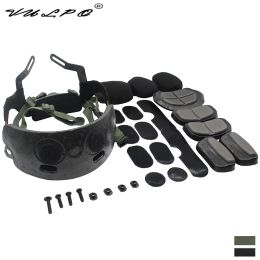 Helmen vulpo ach occdial voering kit verstelbare volledige set helm binnen suspensiesysteem riem voor airsoft jagen mich snelle helm