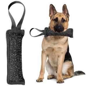 Cáñamo Duradero Adiestramiento de perros Cachorro Masticar Juguete Bite Tug Funda de almohada con 1 asa de cuerda Para perros medianos a grandes Suministros para mascotas Pastor alemán Pastor belga Malinois Pitbull