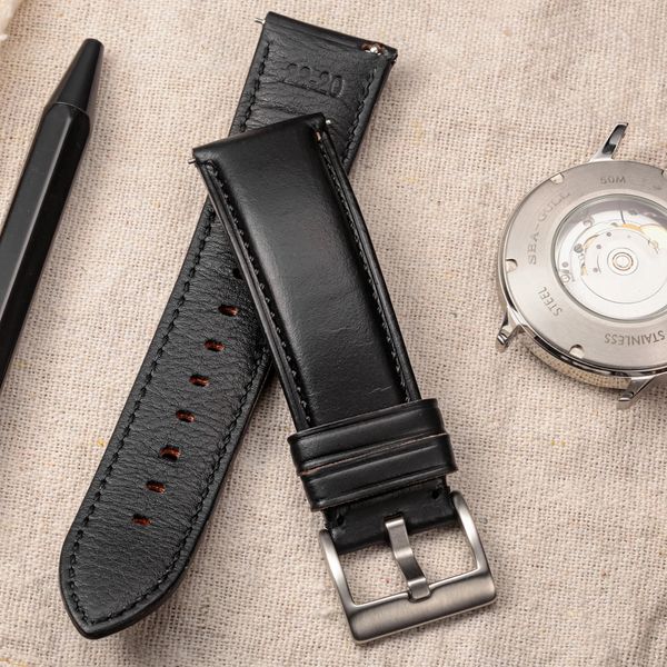 Bracelets de montre en cuir véritable Hemsut HORWEEN Chromexcial bracelets en cuir faits à la main 18mm 19mm 20mm 21mm 22mm 240320