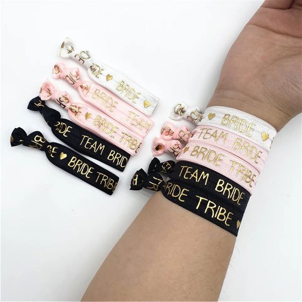 Suministros de decoración de boda de la noche de gallina de gallina Bachelorette Party Bracelet Team Bride para ser despedida de soltera