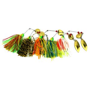 HENGJIA 80 pièces 17g tête buzzbaits dur métal paillettes leurres wobblers coulant leurres de pêche Spinnerbait lame pesca plaqués de pêche