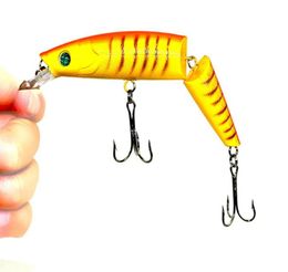 Hengjia 140mm duas juntas minnow iscas de pesca equipamento de pesca minnow isca 14cm 20 2g 4 iscas de plástico rígido jm007 50pcs299S9796135