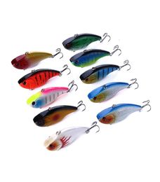 Hengjia 50pcs Game Vibe Fishing Lure Lure Carpe Fishing Tackle Pesca BAITS VIB LURE BAIT 7 5CM 18G 6 Crochets Pike Lure7078351