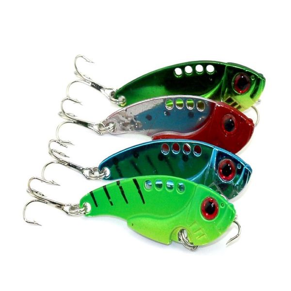 Hengjia Fishing Lere Lare Lere Metal Vib Bait dur Eau frais Eau peu profonde Basse Crappie Minnow 11g Tackle de pêche VIB01288X