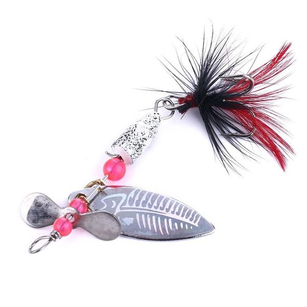 HENGJIA leurres de pêche 4 2g mini Wobbers main Spinner brillant paillettes cuillère appâts matériel de pêche carpe fish306O