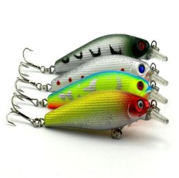 Hengjia Fishing Lures Minnewow 8 5cm 10 3G 6 Crochets Bât dur de plongée profondeur 4 Color deux crochets 200pcs Pesca Carp Fishing Tackle325E6328854