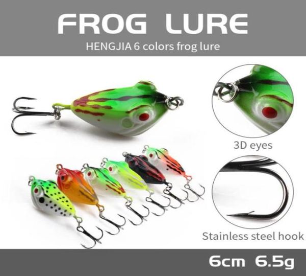 HENGJIA nuevo 120 Uds Crankbaits Señuelos de pesca de rana dura aisc aparejos de pesca de plástico artificial 4CM 6G 8 gancho japonés pescari74127970